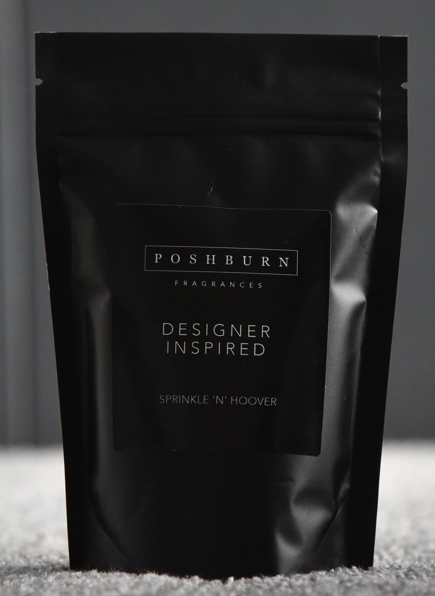 Close up of a Black bag of SPRINKLE n HOOVER