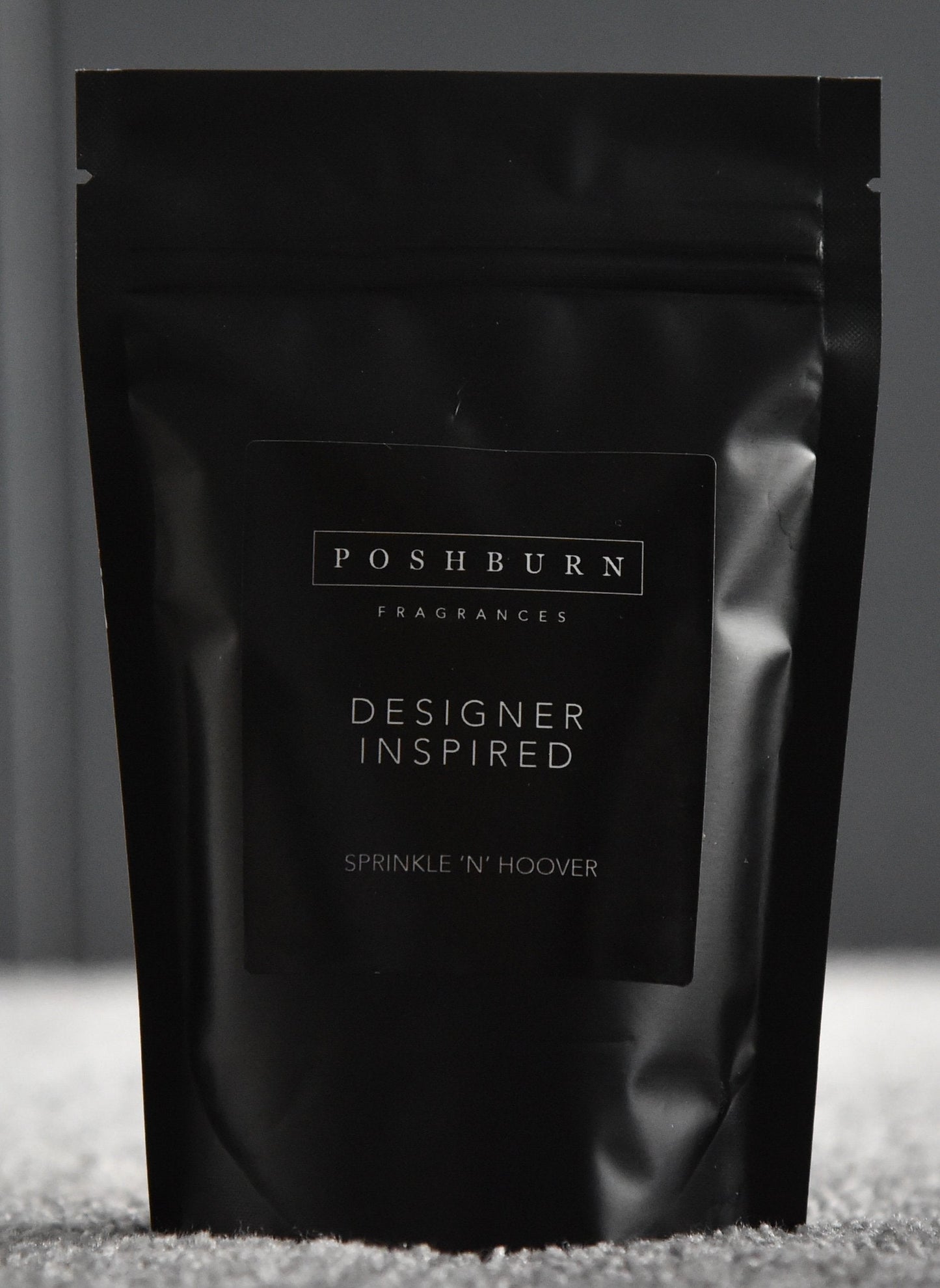 Close up of a Black bag of SPRINKLE n HOOVER