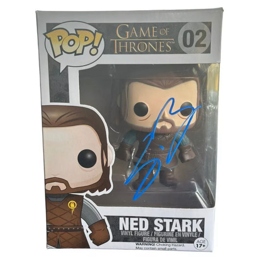 Sean Bean Signed Game Of Thrones Ned Stark Funko pop #2 EXACT PHOTO PROOF