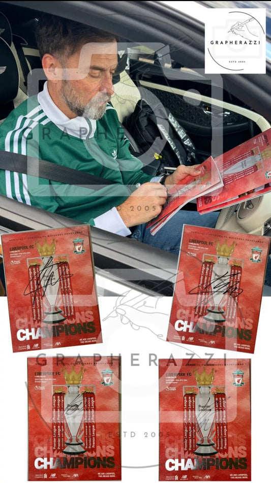 Jurgen Klopp Signed League Champions Programme