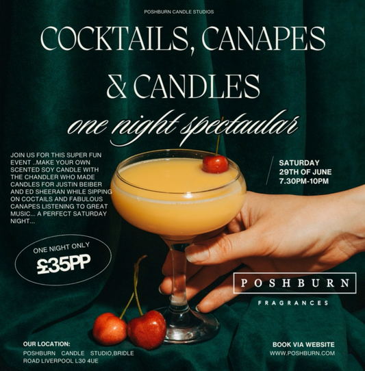 Cocktails, Candles & Canapes 29th June 7:30pm